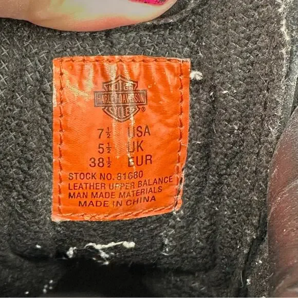 Harley-Davidson Men’s Brake Light Leather Riding Boots - BLACK - Picture 11 of 14